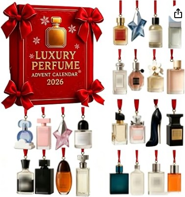 2026 Luxury Perfume Advent Calendar | 24 Day Acrylic Perfume Display Gift Set, 24 Days of Designer Fragrances for Women & Men, Premium Holiday Countdown Gift Set